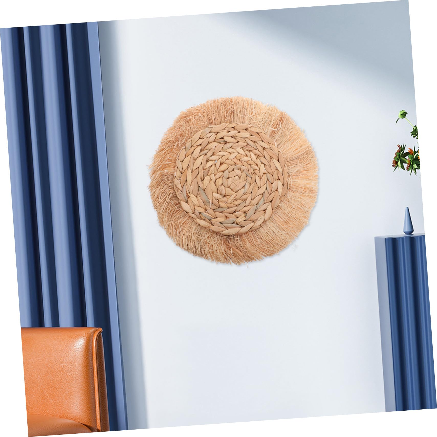 TOYANDONA 7 Szt. Częściowy Boho Koszyków Ściennych Ręcznie Plecionych z Trawy Wisząca Dekoracja z Frędzlami Makramy Rustykalna Ozdoba Do Salonu Sypialni i Pokoju Dziecięcego