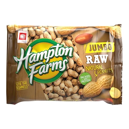 Hampton Farms - Cacahuetes gigantes naturales crudos en cáscara - Ideal para hervir - Bolsa de 24 onzas disponible en Yaxa Costa Rica
