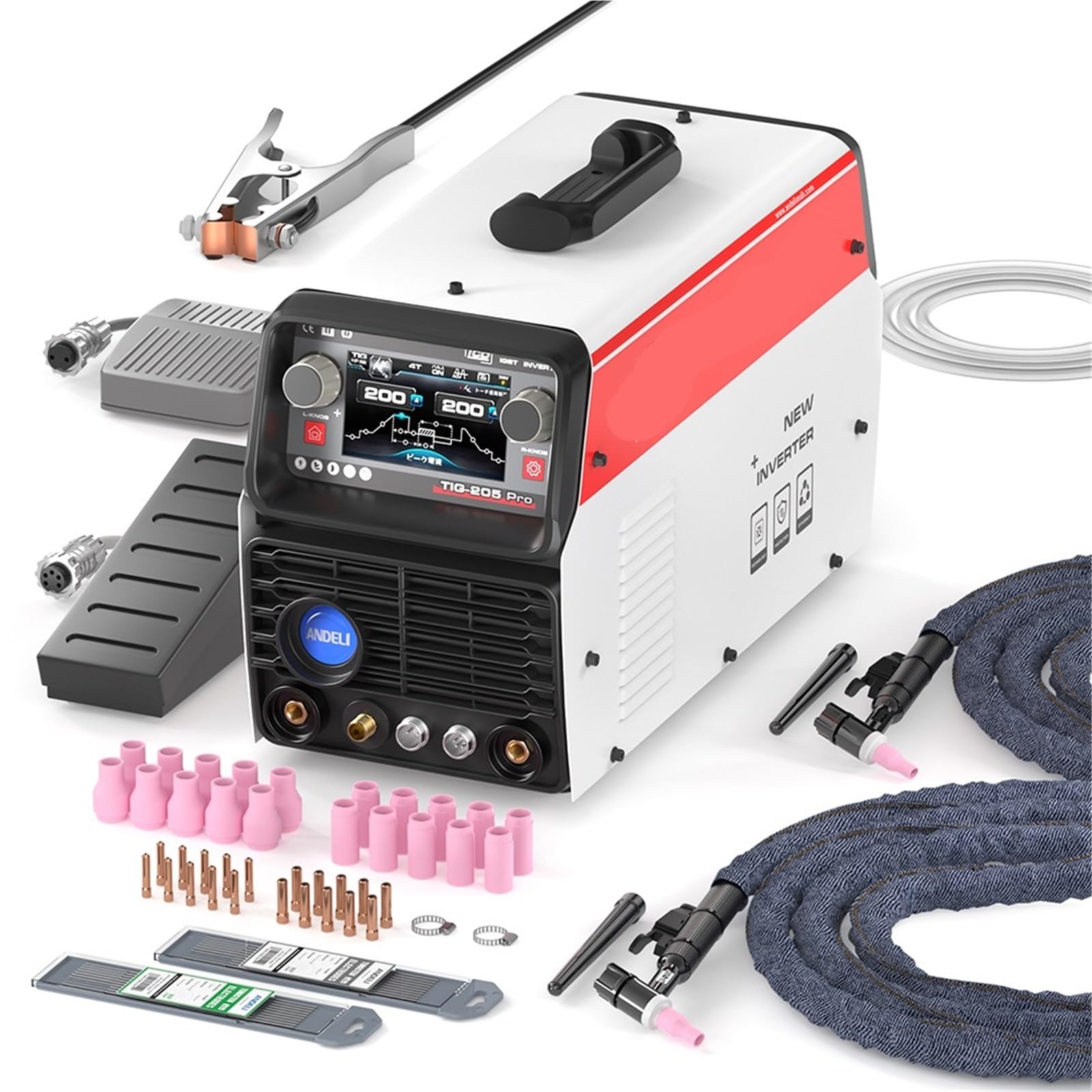 Spawarka AC/DC TIG z impulsem 200A HF Inwerter Stick Cold Spot aluminiowa spawarka wieloprocesowa spawarka TIG