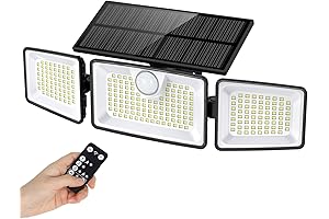 Solar Shed Light Outdoor Solar Powered 3 Head Security Light