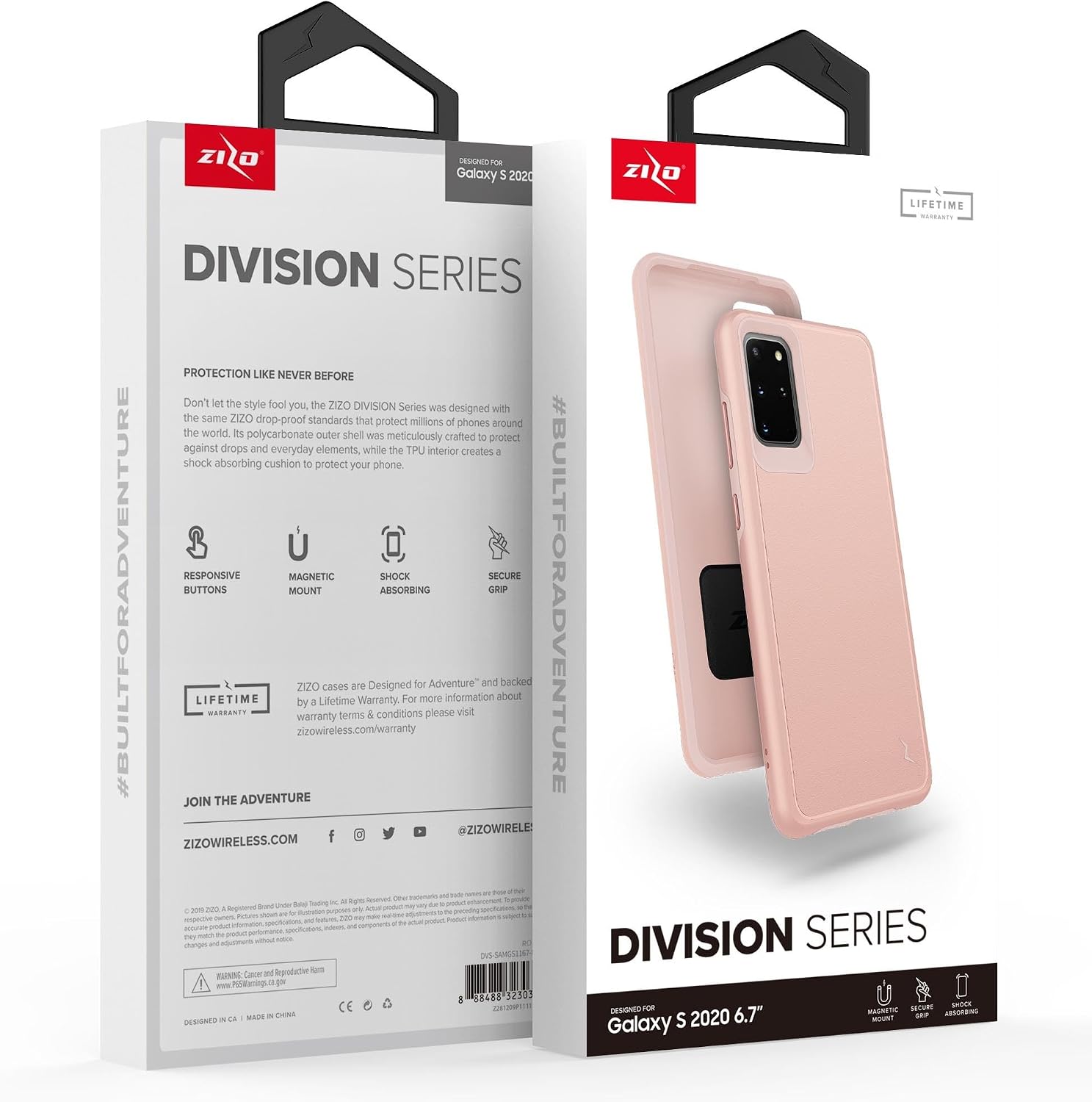 ZIZO Division Series for Galaxy S20+ Case - Rose Gold