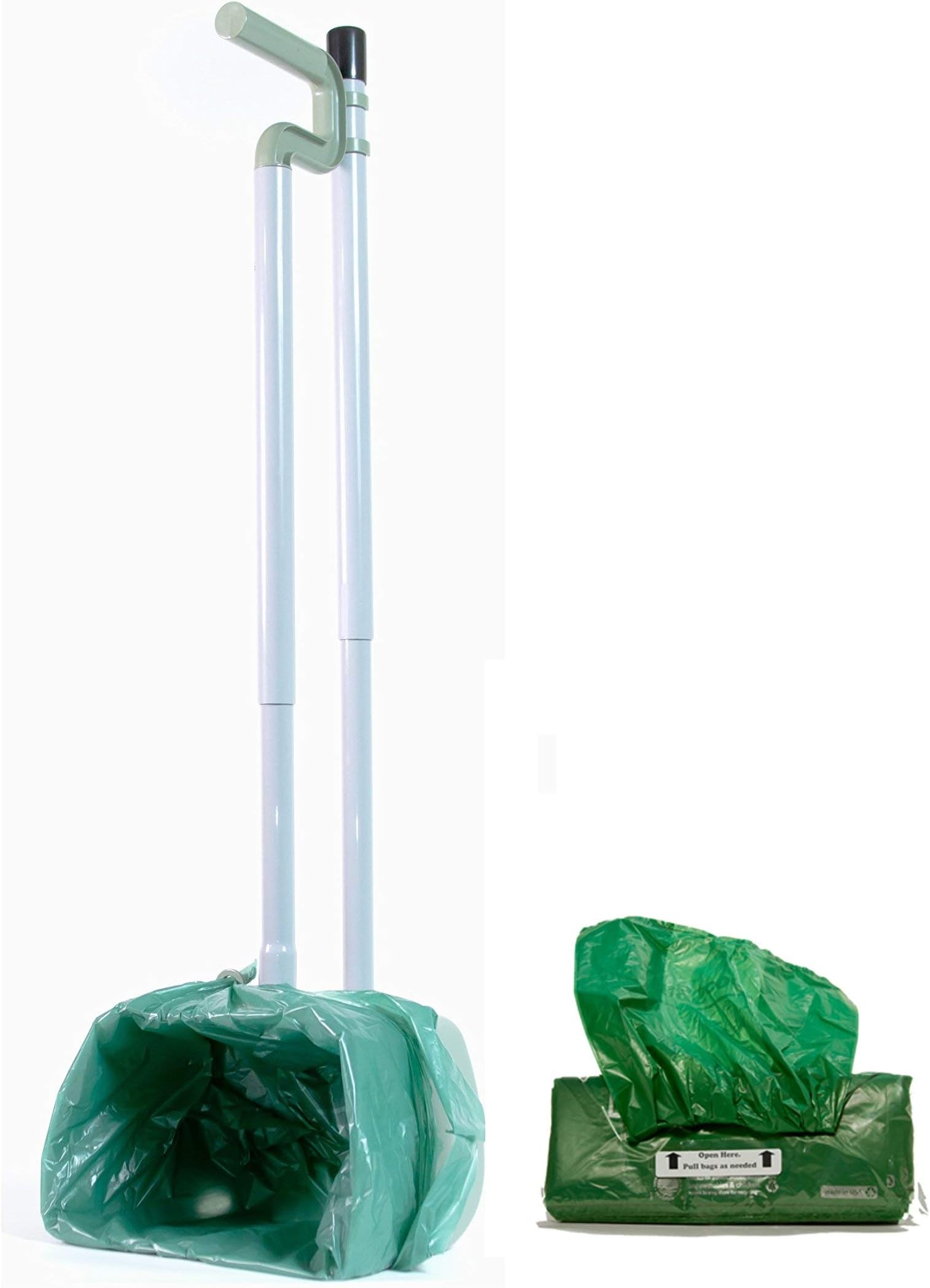 Bag Scooper Adjustable Pooper Scooper and Bag Pack (50 Ct) Combo