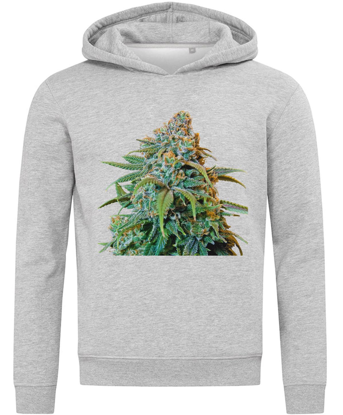 L Haze Art Felpa con Cappuccio Misto Cotone Grigio
