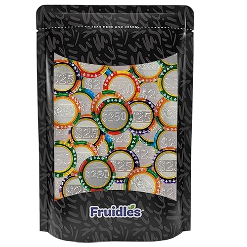 Miniatura 5 de Fruidles Paquete de 25 fichas de póquer de casino, monedas de chocolate con leche belga, lácteos certificados Kosher, sin OMG