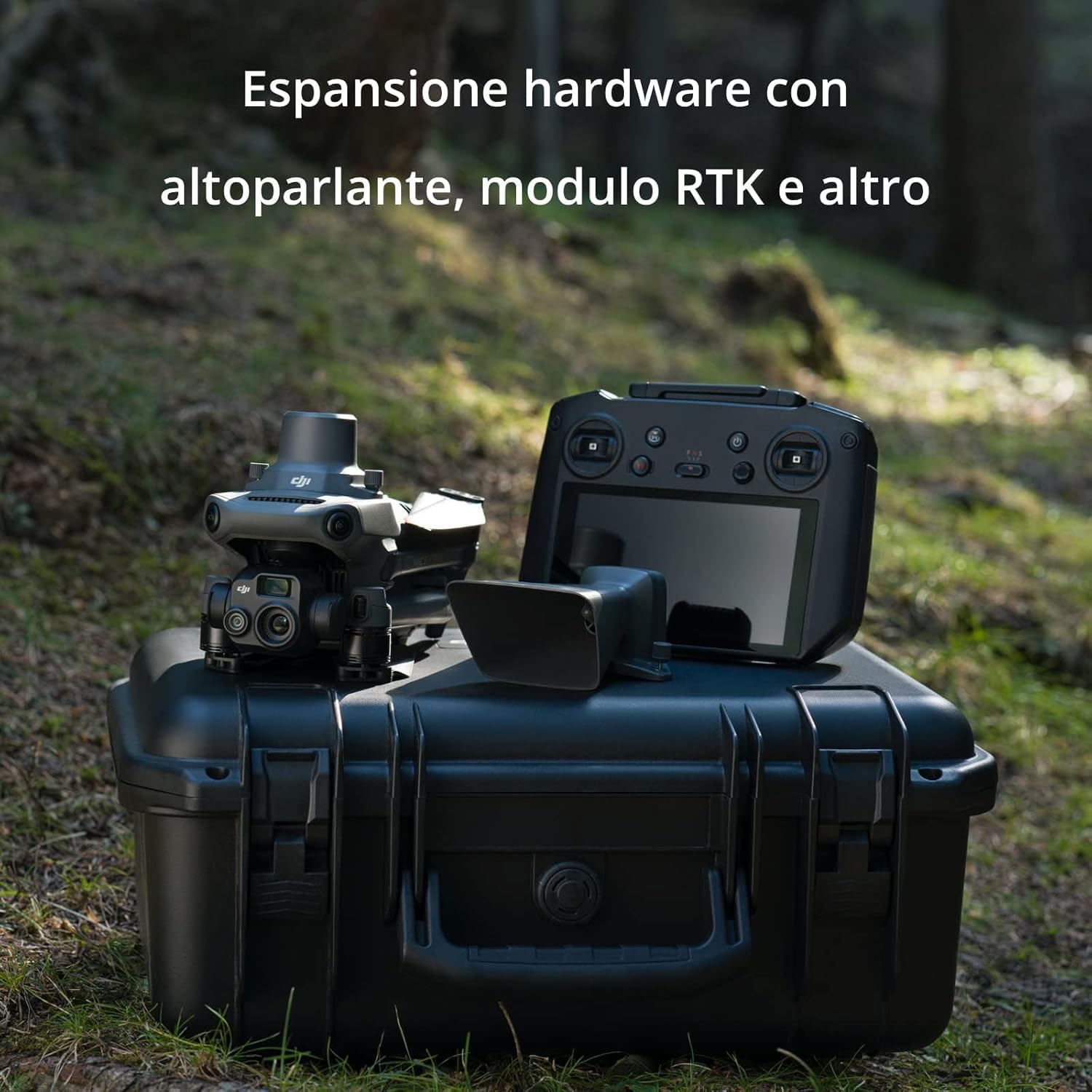 DJI Combo Mavic 3T Worry-Free Base - Drone con termocamera 640×512, fotocamera grandangolare con CMOS da 1/2, autonomia di 39 min, posizionamento a livello centimetrico con RTK e altoparlante, C2