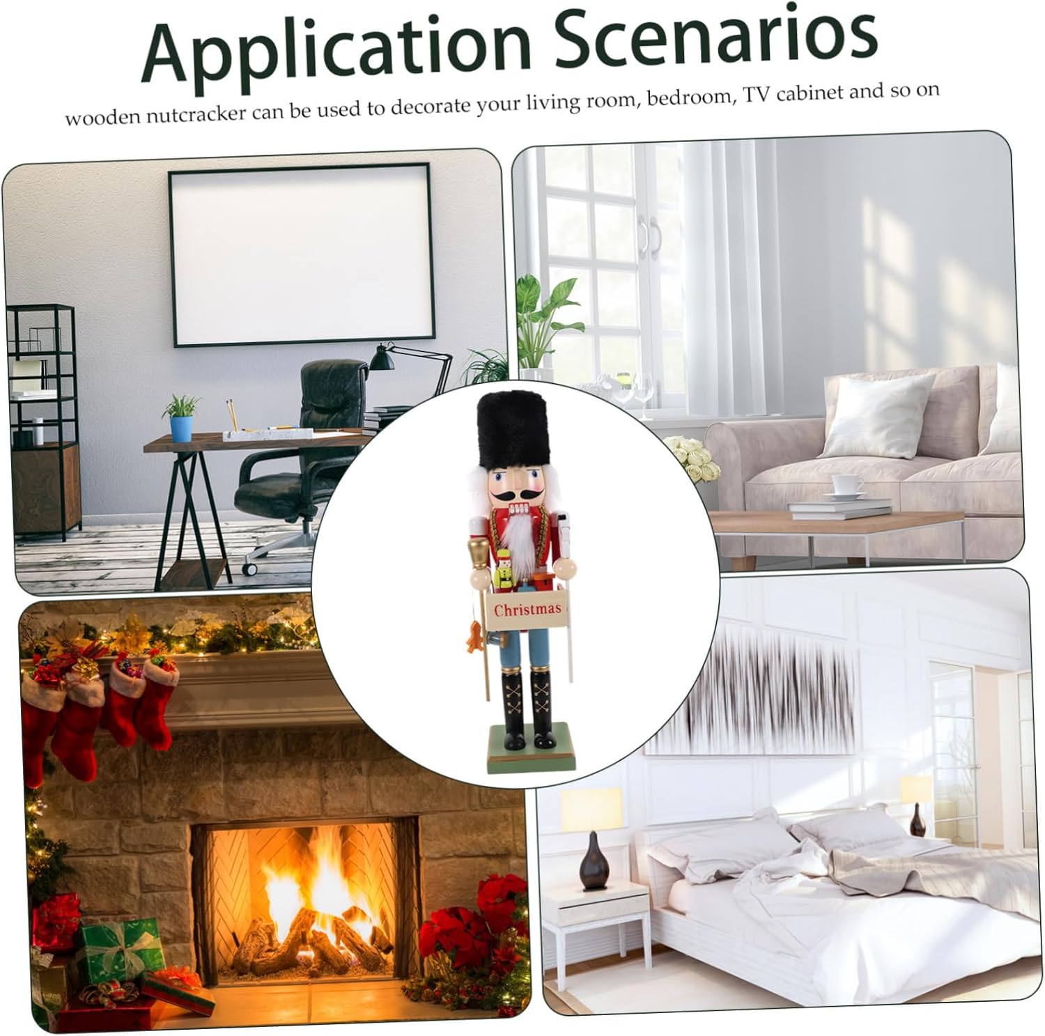 Christmas Nutcracker Figure Decoration Nutcracker Craft Ornament for Home Hotel Restaurant Xmas Display Realistic Soldier Statue with Chic Holiday Charm