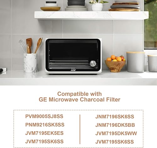Miniatura 4 de WB06X10807 Filtro de microondas de repuesto para microondas Filtro de carbón compatible con GE Microwave PVM9005SJ8SS JVM7195SK6SS PNM9216SK5SS