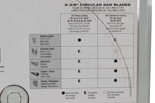 Miniatura 4 de Milwaukee 48-40-4205 5-3/8 pulg. x 30 dientes de carburo Hoja de sierra circular de corte de metal e inoxidable