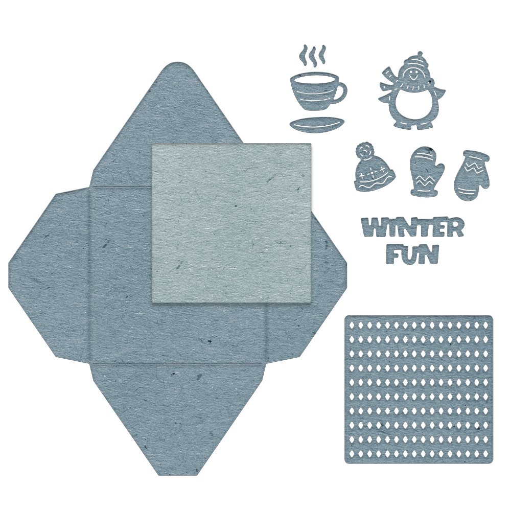 Cheery Lynn DesignsB859 Winter Fun Gift Envelope 11 Piece Die Set