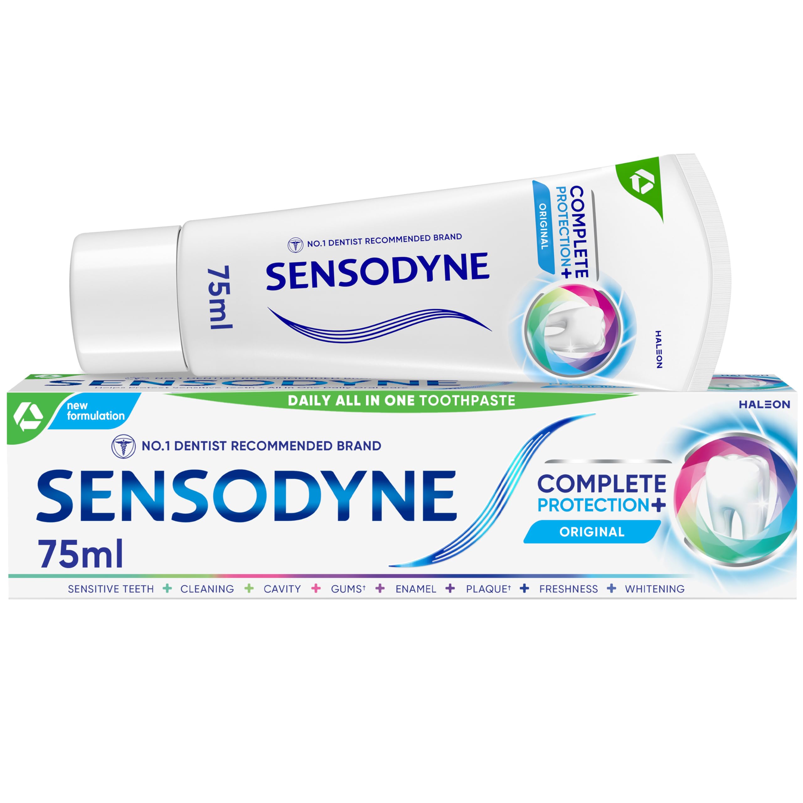 Toothpaste Complete Protection+, Daily Sensitive Toothpaste for Sensitive Teeth, Original Flavour, 75ml