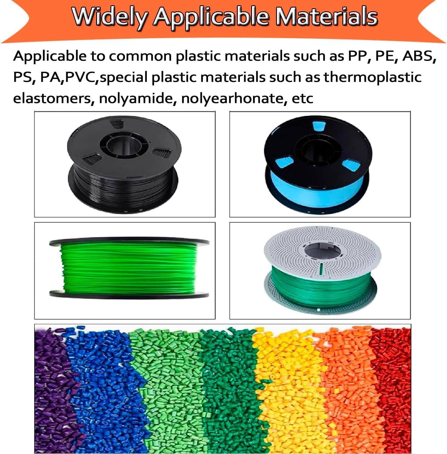 Macchina Estrusore E Riciclatore Di Filamento Per Stampante 3d A Velocità Regolabile - 300-650 Mm/min Con Doppio Stampo Di Estrusione (1,75 Mm E 3 Mm)