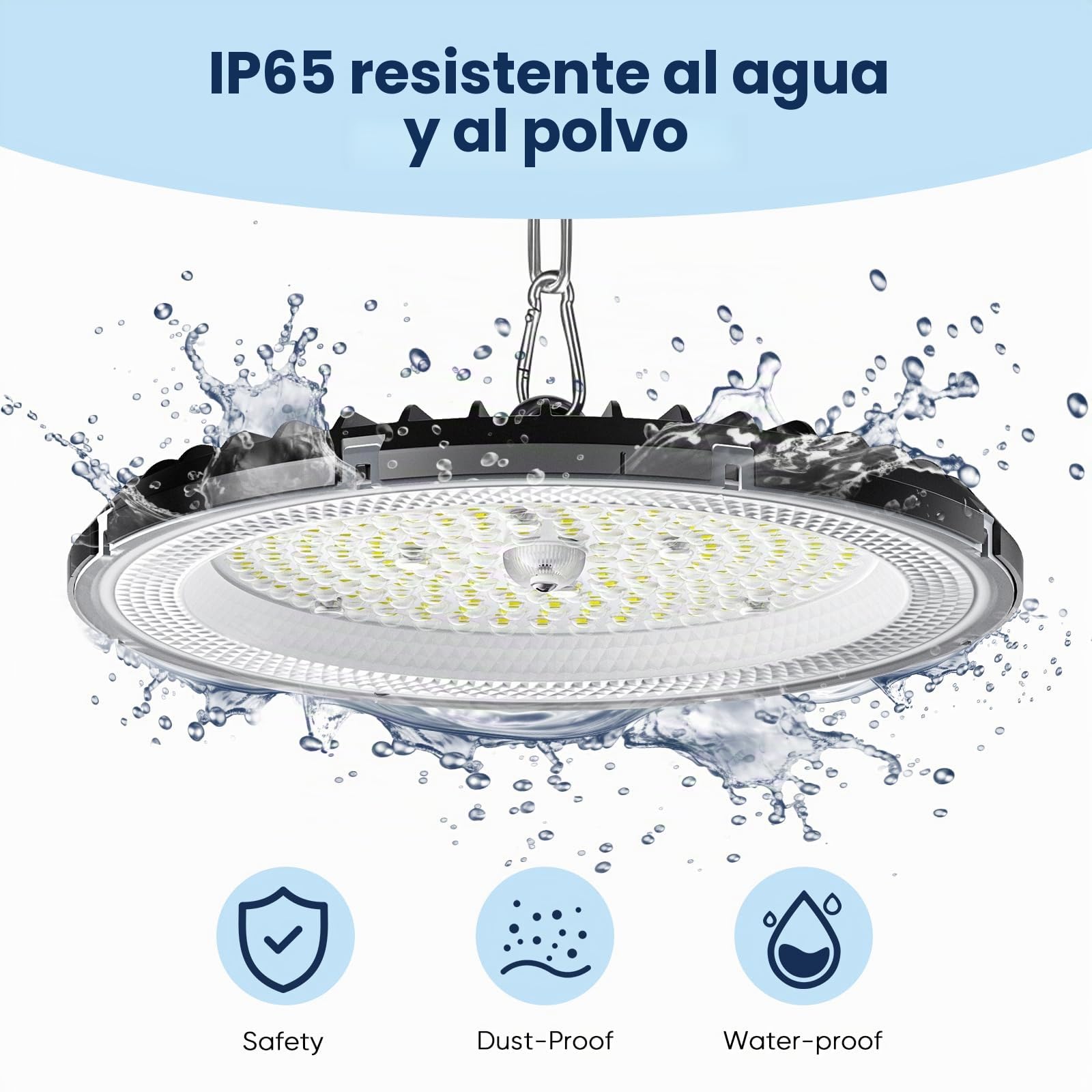 6 pack 100W UFO LED lámpara de taller, de alta luz de la bahía 15000LM, 6000K