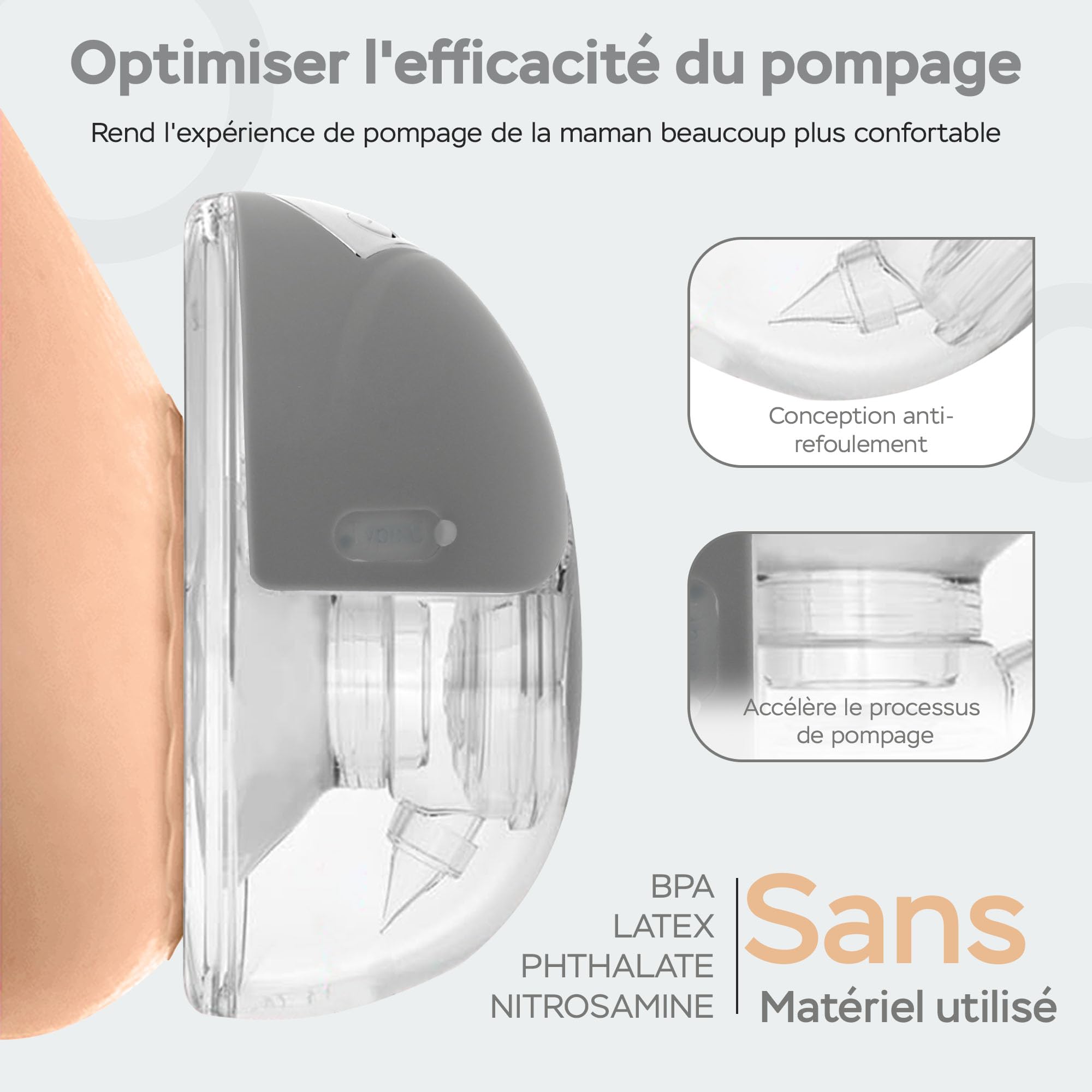 Momcozy S9 S12 Pro M5 Inserts de Bride sans BPA 13-21mm Compatible 24mm
