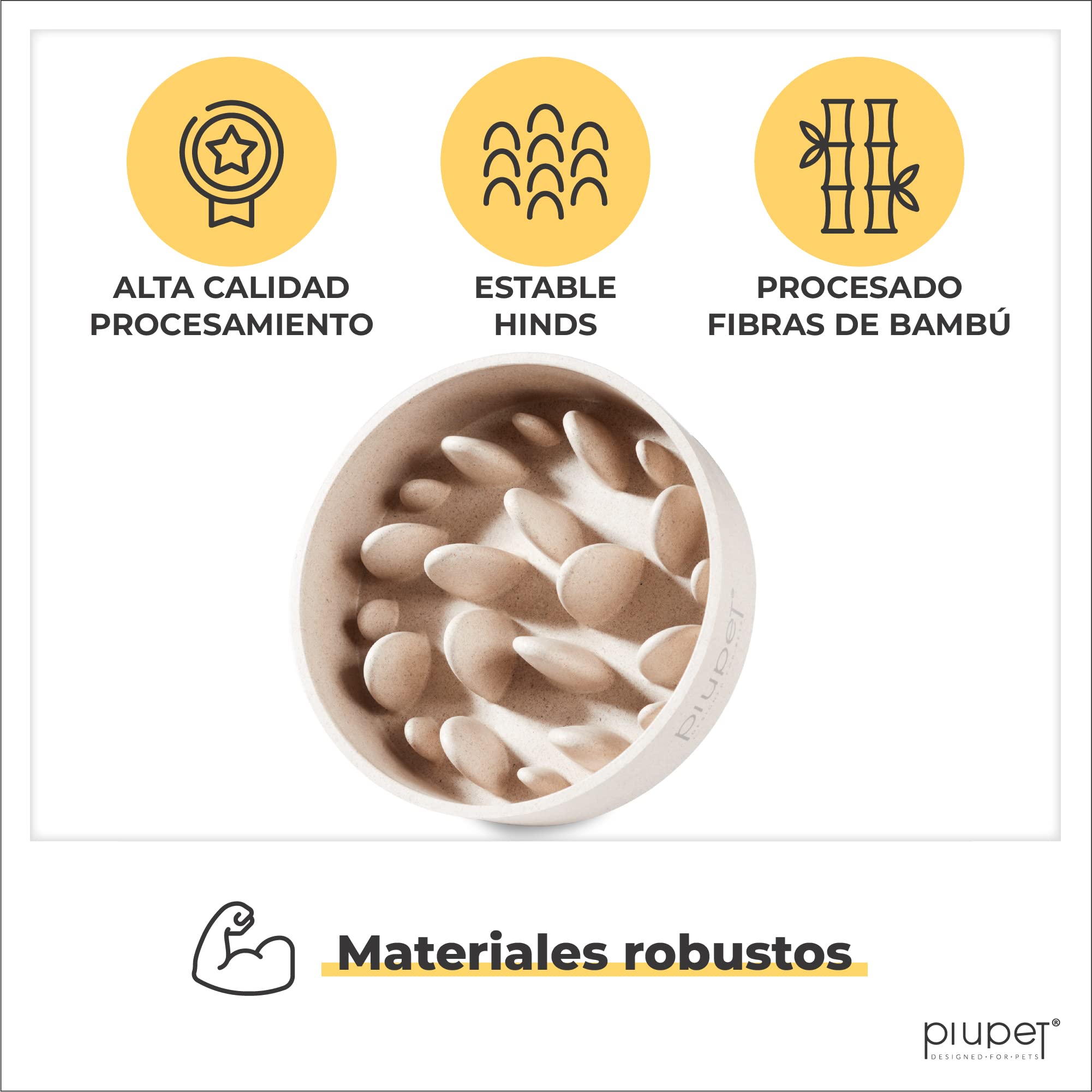 PiuPet® Comedero Perro antivoracidad I 1,4L I Apto para lavavajillas I Comedero antivoracidad Perro I Comederos para Perros