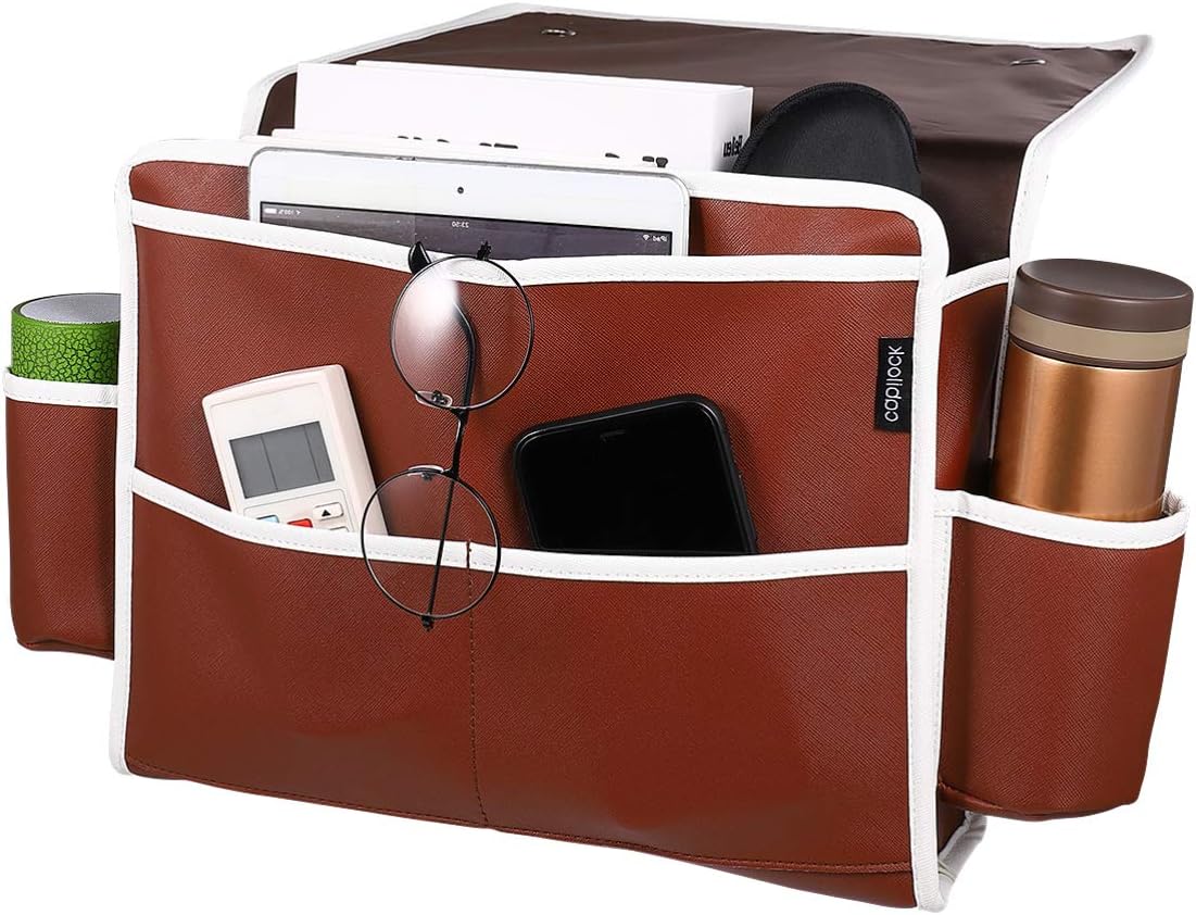 Cabilock Bedside Storage Organizer Upscale Thicken PU