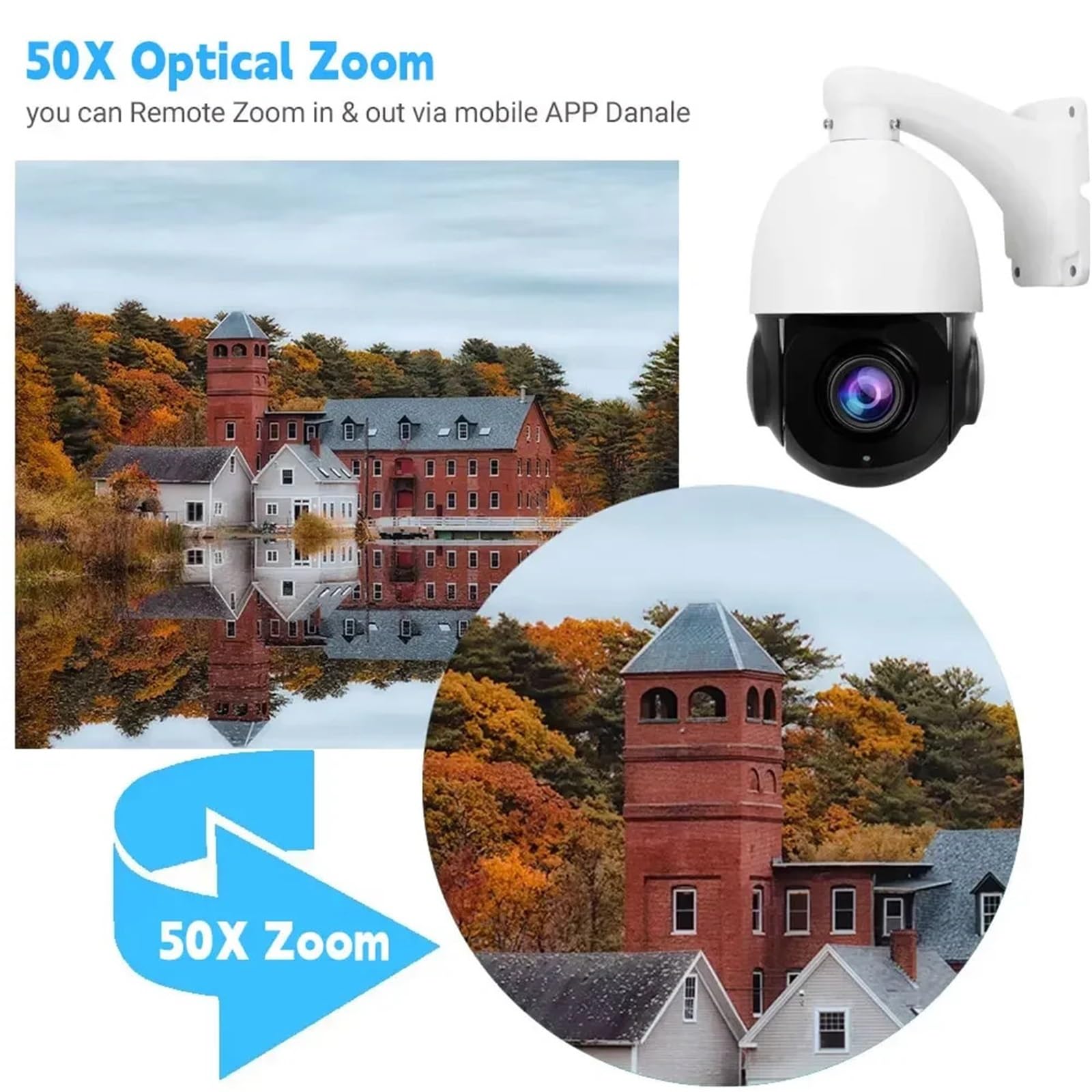 AI wykrywanie człowieka na zewnątrz 8MP 4K HD POE IP 50X kamera z zoomem optycznym prędkość kopułkowa kamera PTZ IP CCTV bezpieczeństwo nadzór wideo(8MP POE 32GB Card)