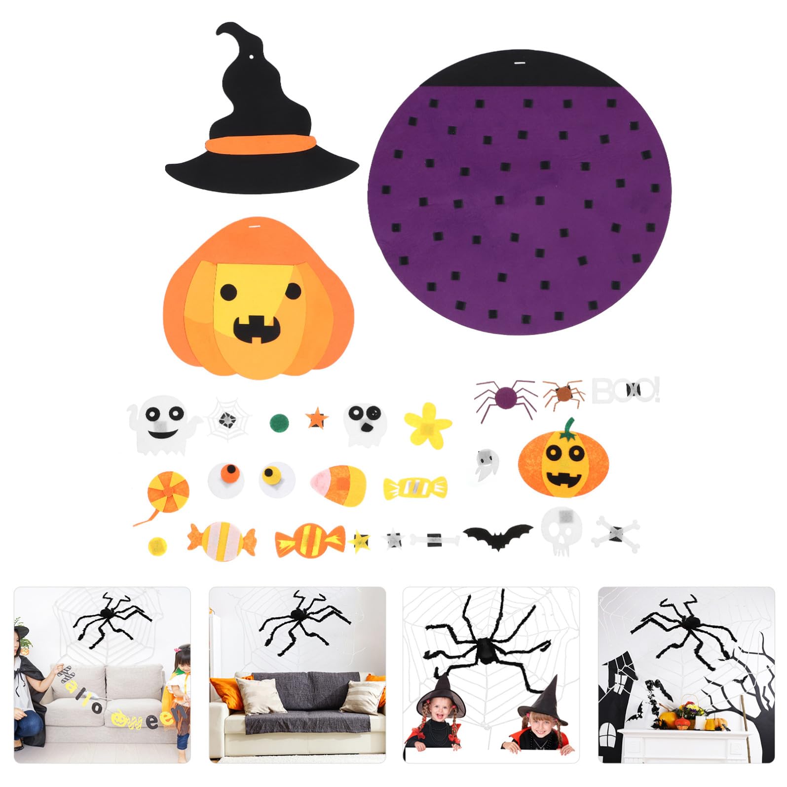 2pezzi Addobbo Di Halloween Feltro Con Ciondolo Forma Di Decorazione Adatta Per Feste e Interni Atmosfera Festiva Duratura e Unica Per La Tua Casa