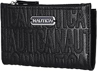 Vista 13 de Nautica High Tide - Billetera pequeña para mujer con bloqueo RFID, tarjetero delgado para tarjetas de crédito con bolsillo con cremallera