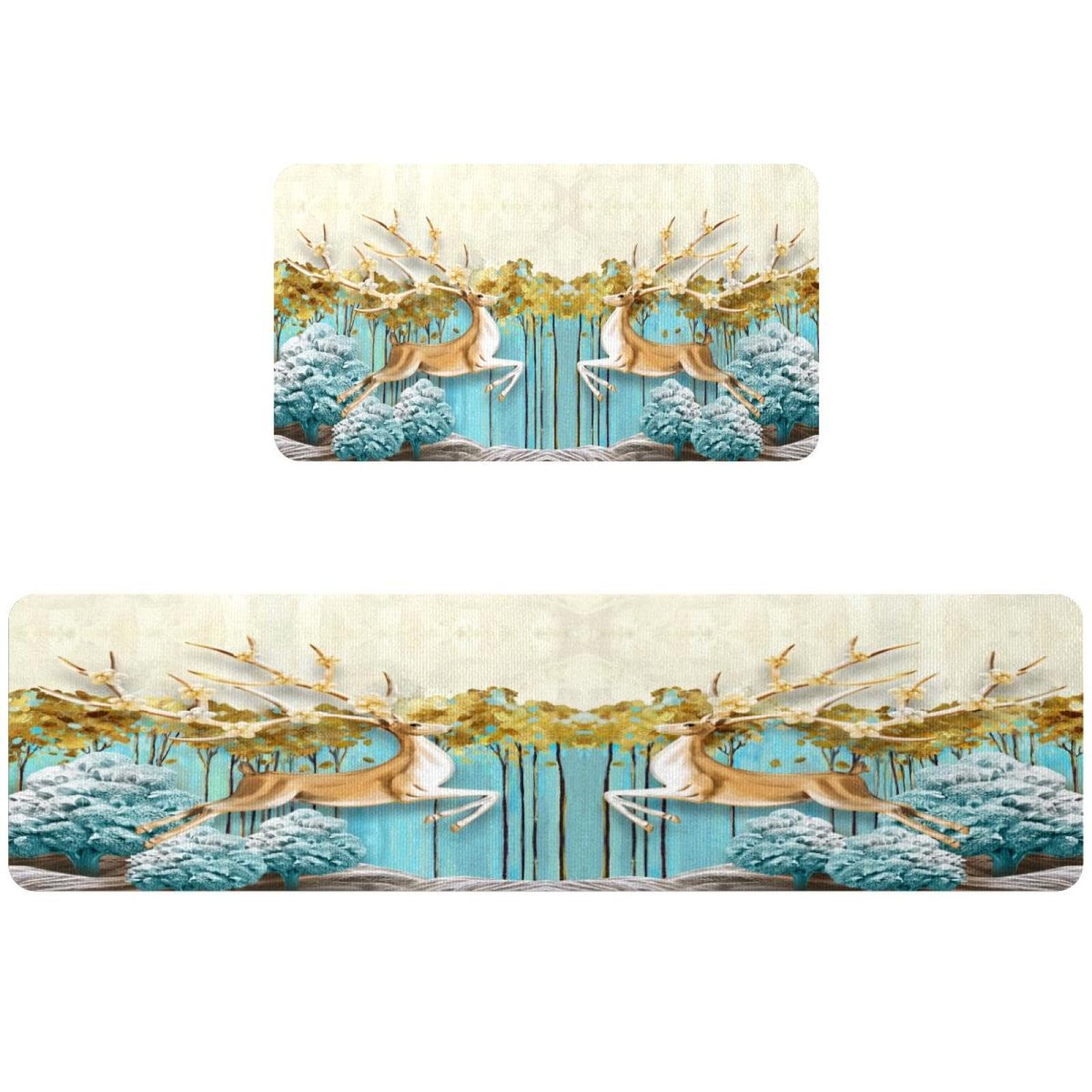 Tapete de cocina lavable alfombra antideslizante absorbente de 2 piezas para suelo de cocina