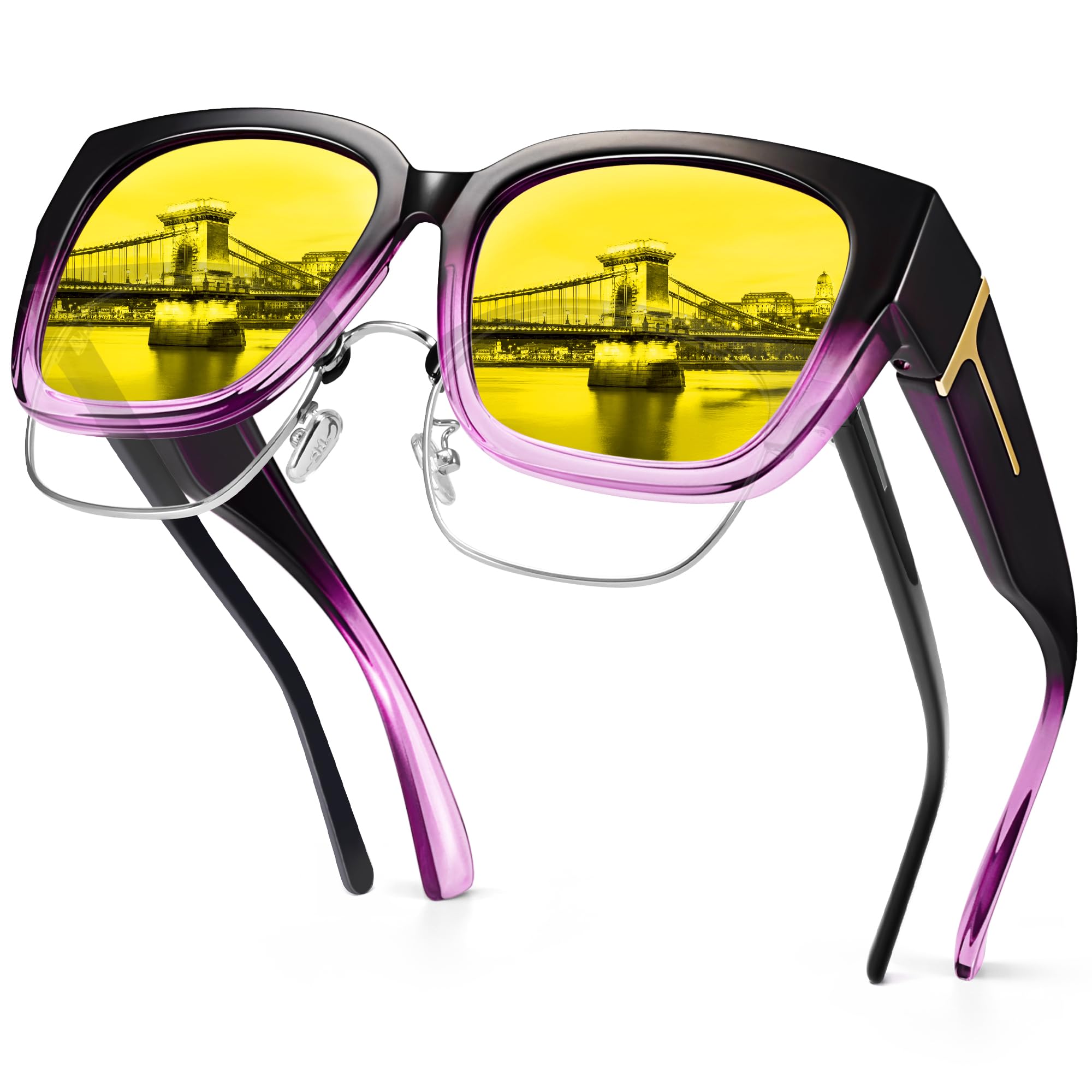 URUMQI Night Driving Glasses Polarized Fit Over