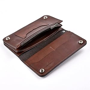 美品 FUNNY TRUCKERS WALLET HANDDYED OSCURO Amazon.co.jp: FUNNY OSCURO Truckers Wallet, Bridle Leather