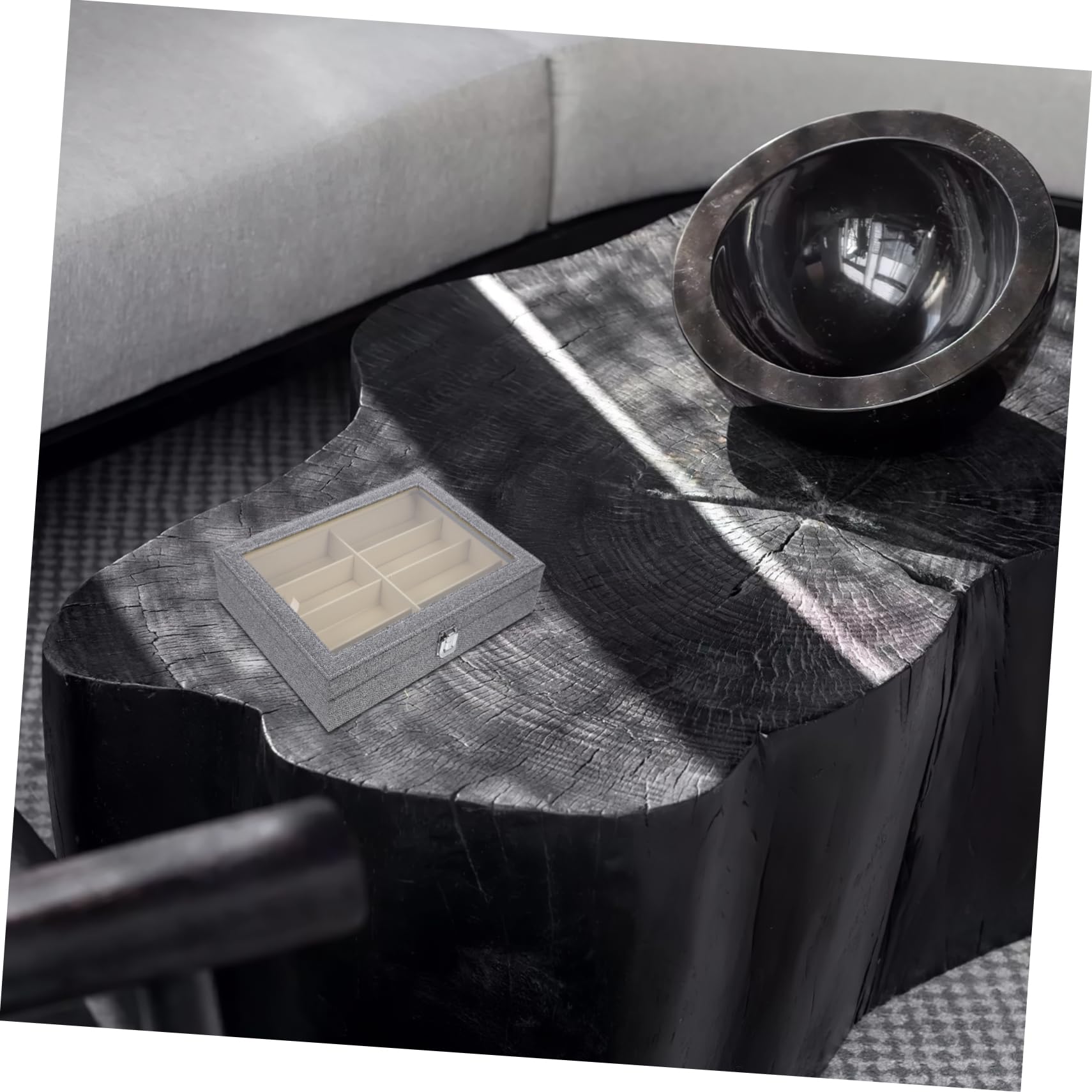 Organizador de Gafas y Lentes con Compartimentos Caja Expositora Transparente Gafas de Sol y Accesorios Almacenamiento Práctico