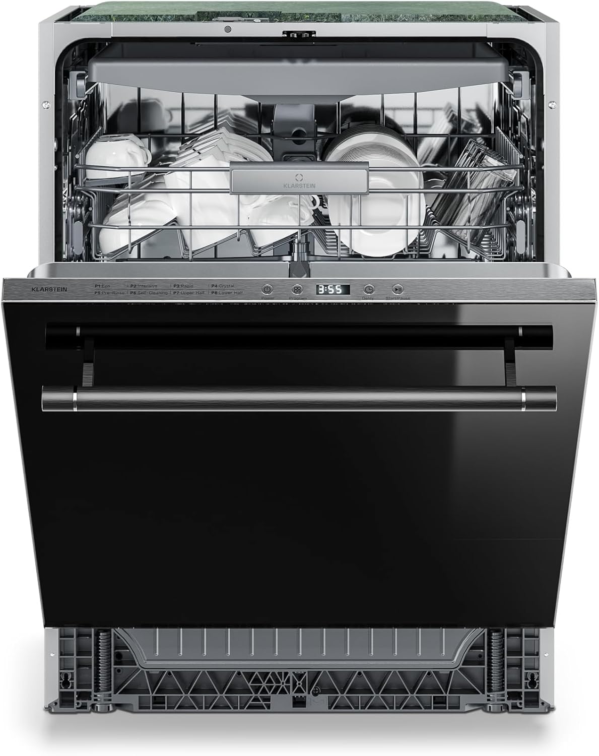 Klarstein Luxara Lave-vaisselle Encastrable Intégré Classe A 14 Couverts 8 Programmes AquaStop Eco Wash
