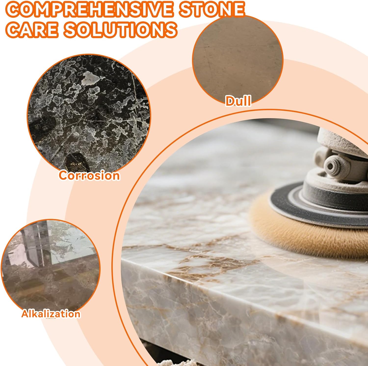 Marble Polishing Powder, Granite Countertop Polish - Suitable for All Kinds of Stone, Countertops, Floors Polishing | Restore and Enhance Stone Natural Brilliance (1 kg)