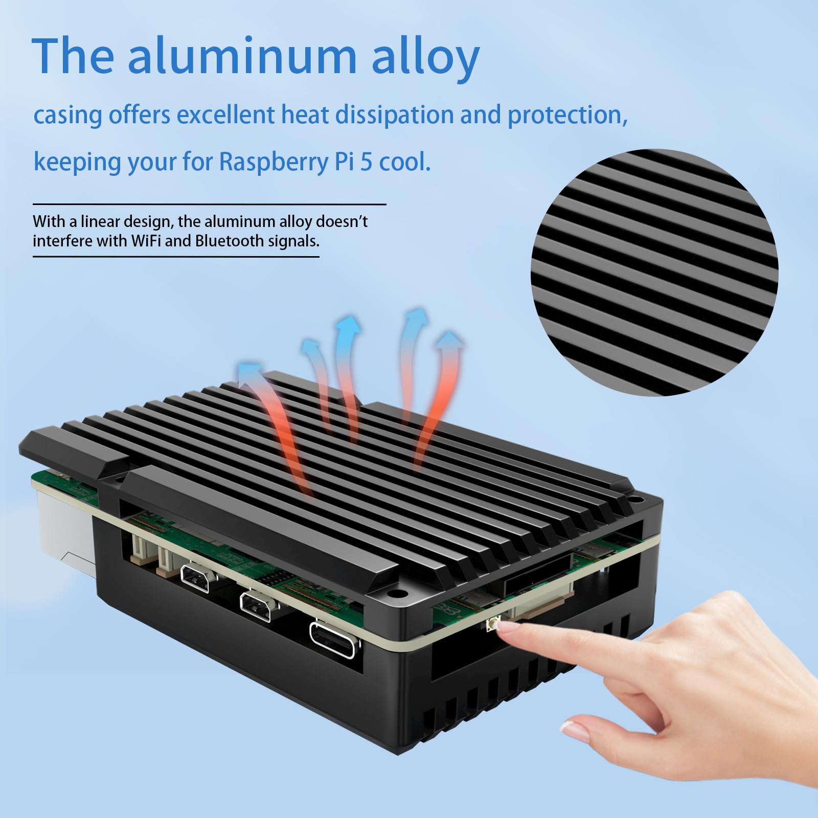 Caja Para Raspberry Pi 4 Con Ventilador Y Disipador- Transparente