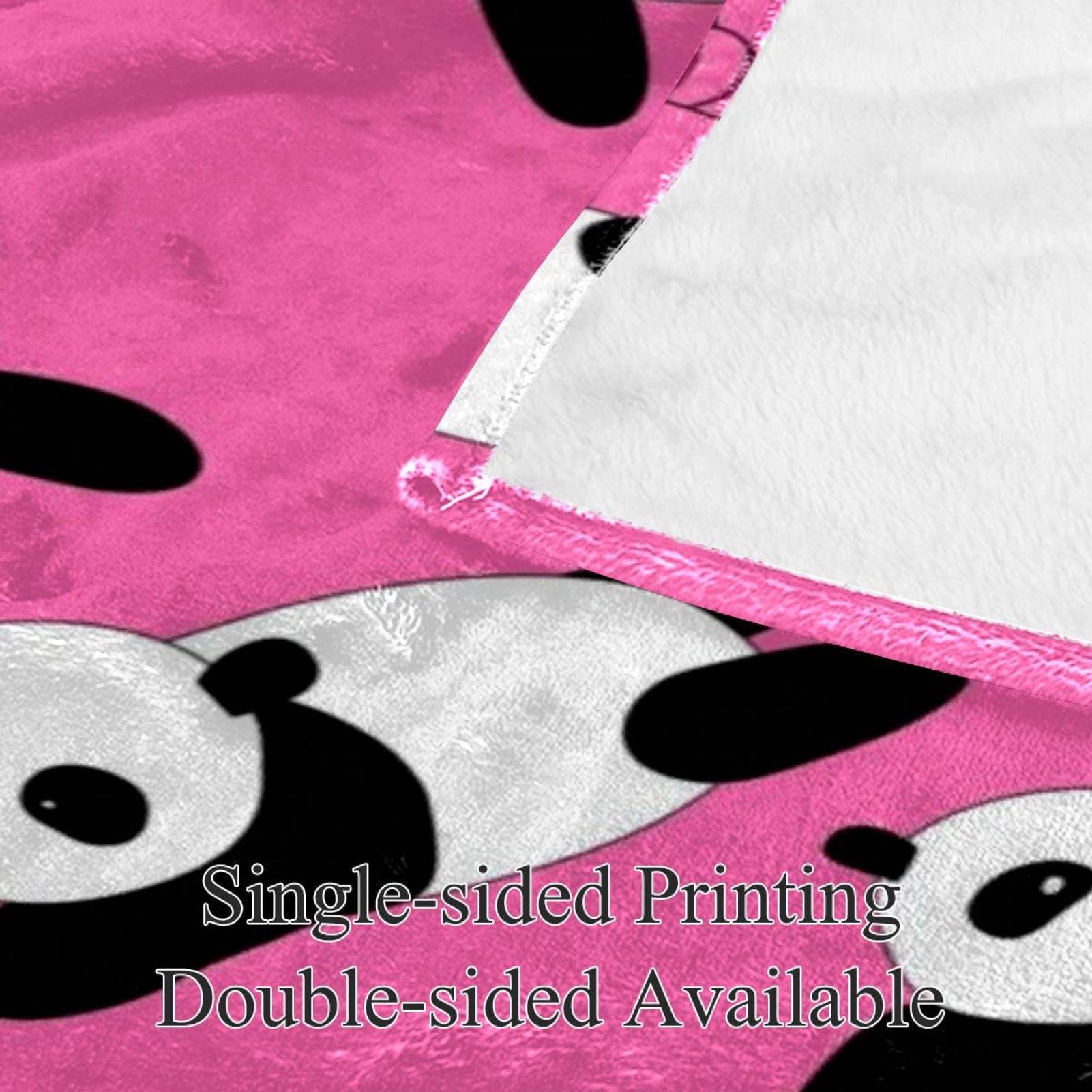 Amazon｜ピンクの幸せなパンダ スローブランケット軽量マイクロ