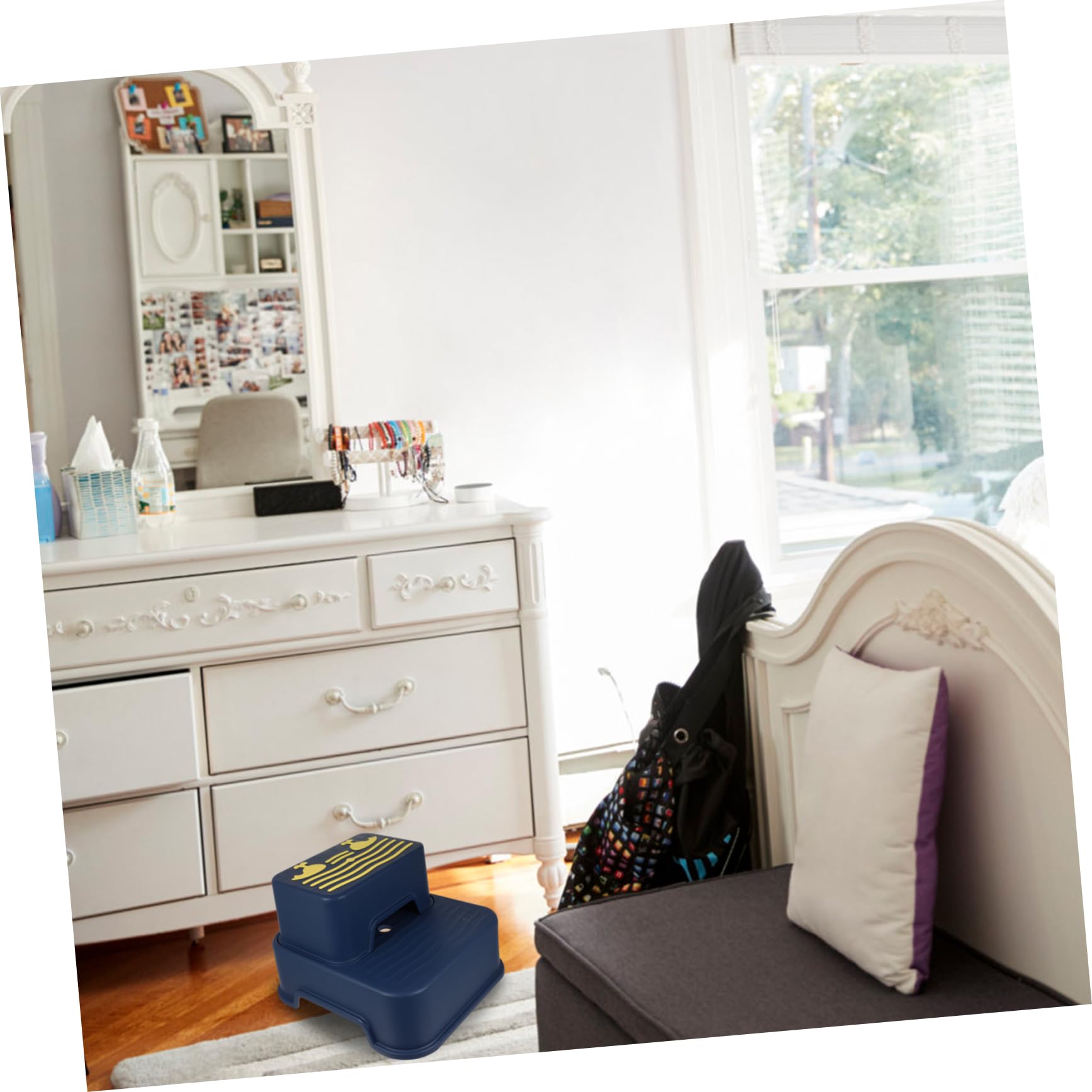 BESTonZON Marchepied Antidérapant Niveaux pour Garçon Fille Escabeau Pratique pour Lavabo Et Toilettes pour Apprentissage Indépendant Et Hygiène Personnelle