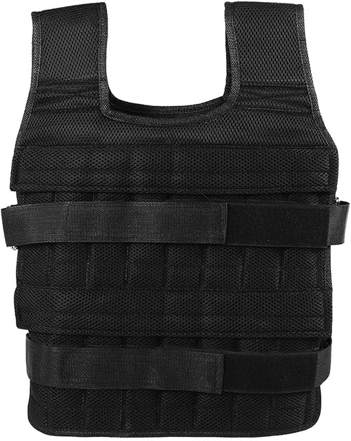 Weighted Vest 50kg, Oxford Cloth Breathable Weighted Vest Training Vest for Men Women Running Fitness Exercise Resistance Strength Bootcamp Training (Steel Plate or Sand not included)