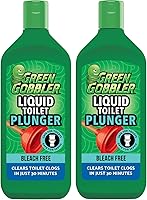 Green Gobbler Liquid Toilet Plunger Clog Remover | Septic Safe, Bleach-Free Formula | 2 Pack for Easy Unclogging