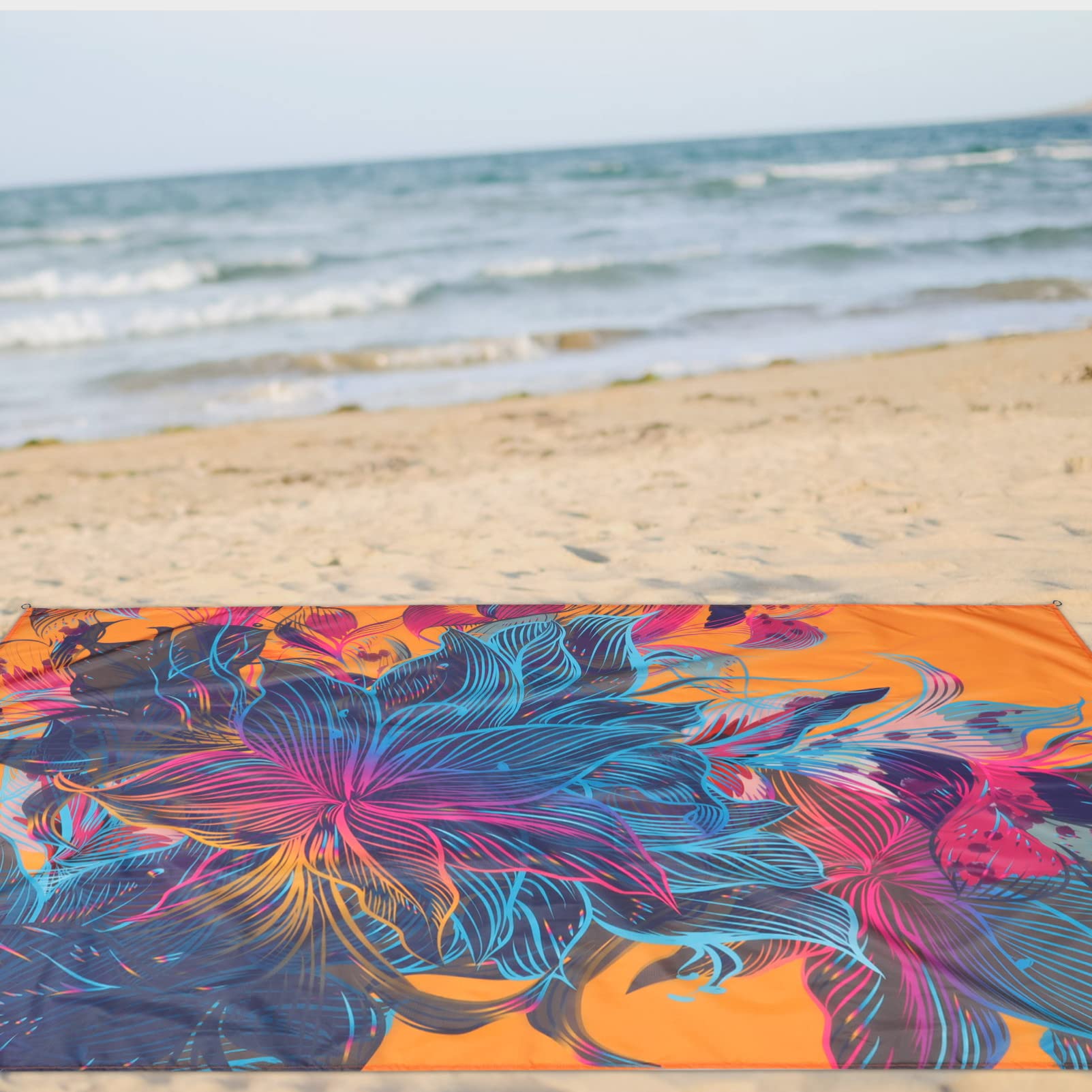 BESPORTBLE 2pièces Tapis De Plage Imperméable Natte De Pique- Pratique Et Légère pour Camping Et Activités Extérieures