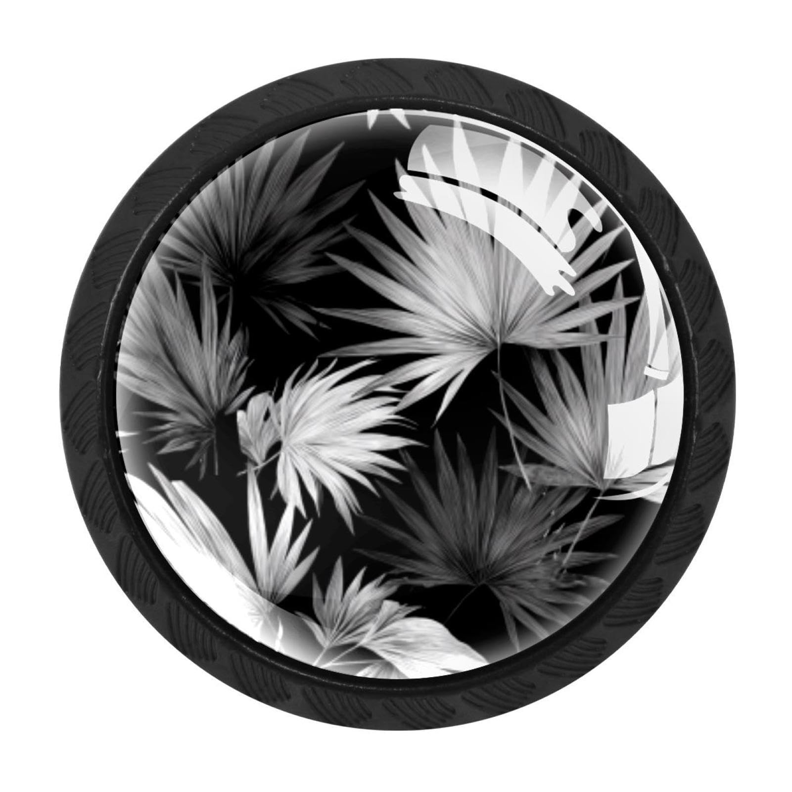 CHENZZZZ 4 Pack Black Abstract Boho Art (2) Kitchen Handles, Cabinet Pulls Hardware for Cupboard Drawer Knobs Dresser Pulls