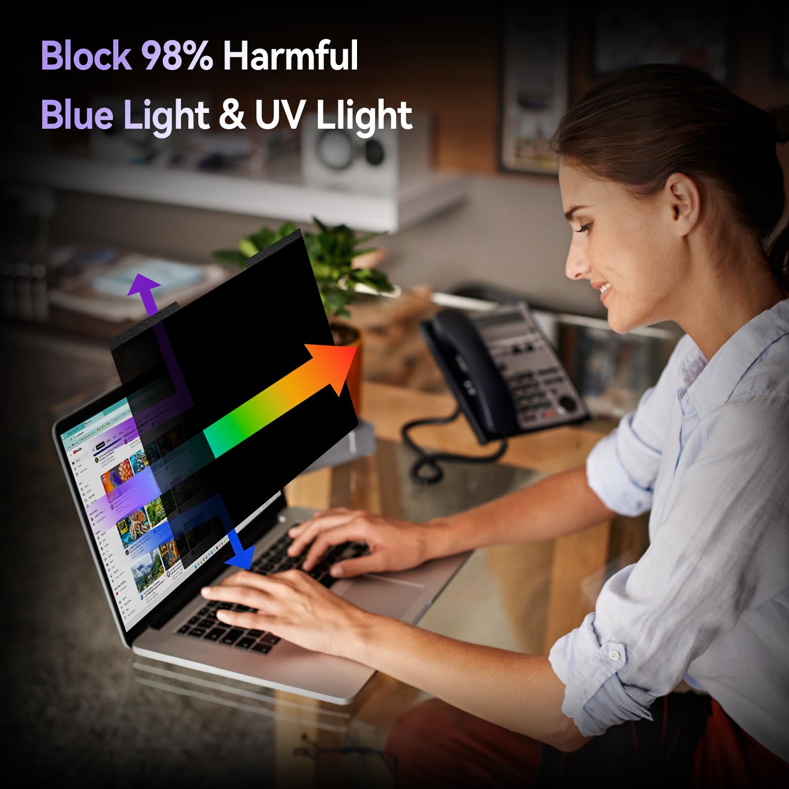 IPROKKO Surface Laptop Privacy Screen 5/4/3/2/1-15 inch, Magnetic Removable Privacy Screen Filter for Microsoft Surface Laptop, Anti-Glare Blue Light Screen Protector