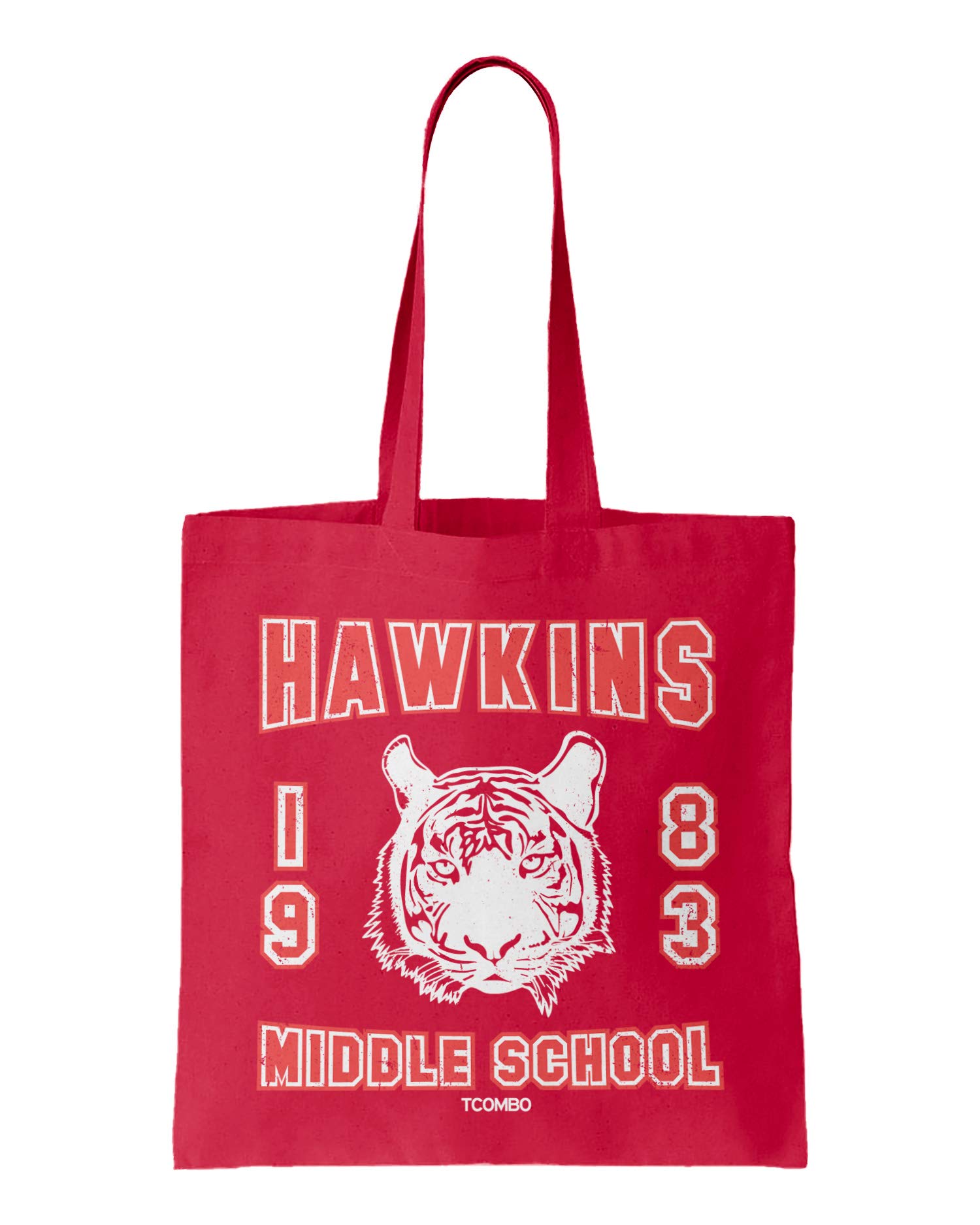 Hawkins Middle School 1983 Reusable Grocery Tote Bag (Red)