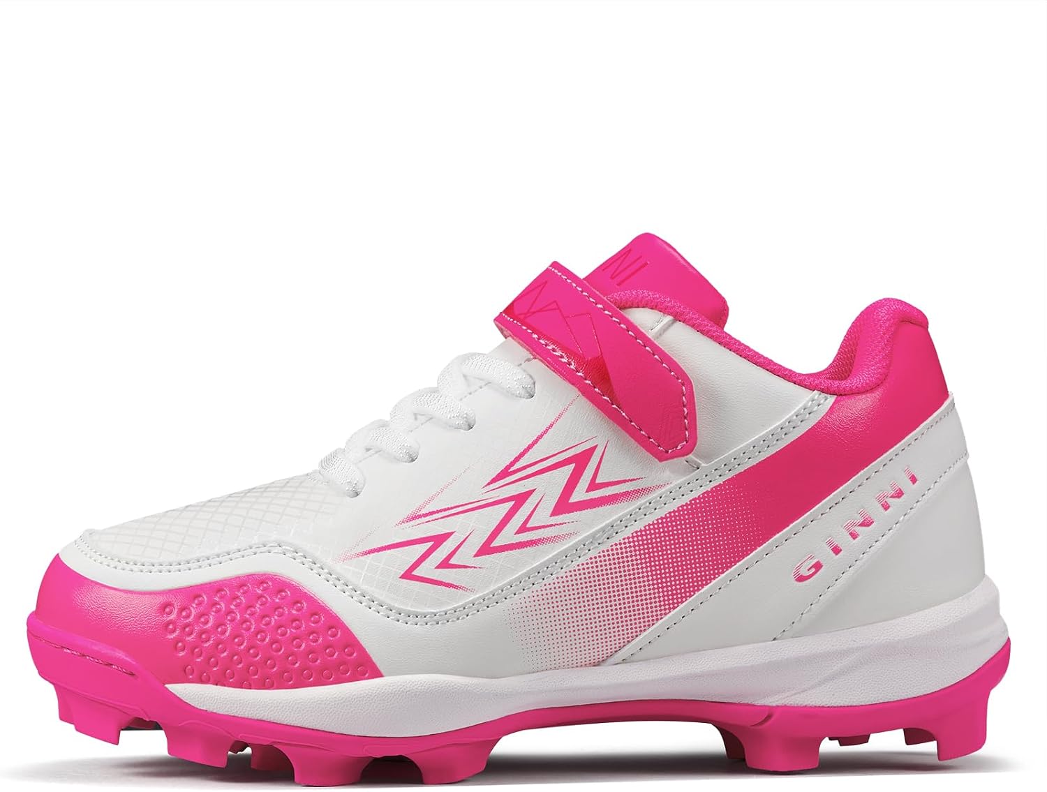 GINNI Boys Girls Low-Top Baseball Softball Cleats Kids Light Athletic Shoes