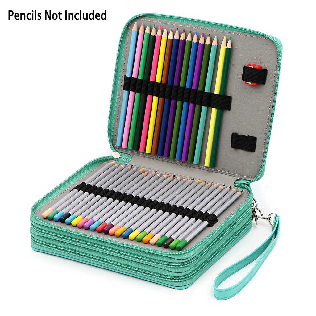 Amazon.co.jp: Sumnacon 大容量 色鉛筆ケース ペンケース 筆箱 120本