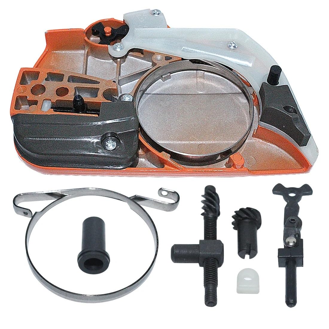 Banda de Cubierta de Embrague de Freno de Cadena Compatible con el Kit de buje guía del Tensor del ajustador de articulación de Rodilla 445, Repuesto de Motosierra