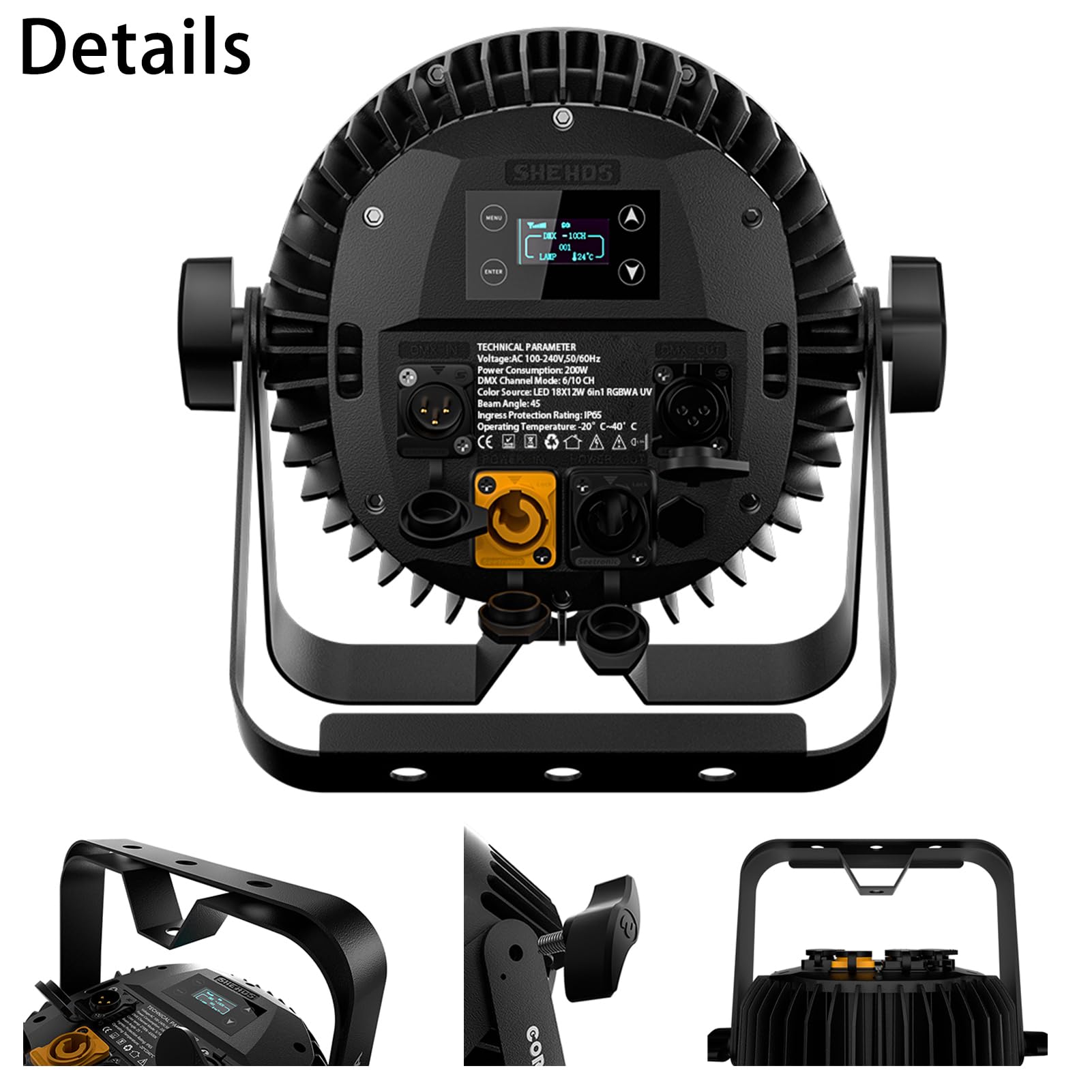Amazon.com: SHEHDS Par Lights IP65 Waterproof Outdoor LED 18x12W