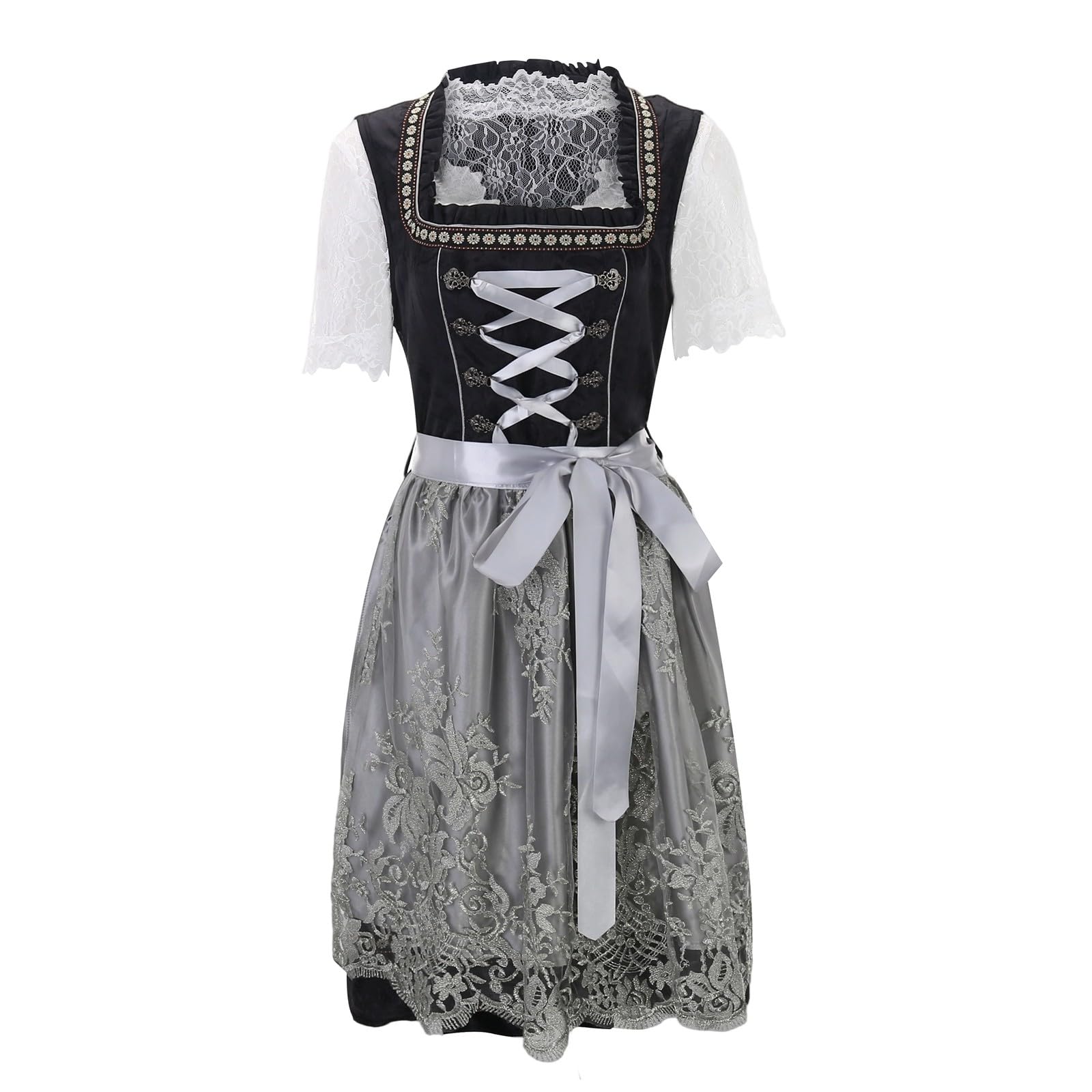 Dirndl Damen Midi Oktoberfest Outfit Mit Bluse Stretch Für Trachtenrock Dirndlkleid Lang Grosse Grössen Schürze Große Größen Größe 50 Kurz Gr 48 Lifos Set Lange