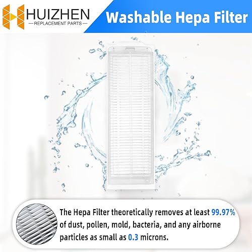 Miniatura 3 de Piezas de repuesto compatibles con accesorios de aspiradora robot WYZE, 2 cepillos principales naranjas, 6 cepillos laterales, 6 filtros Hepa, 1