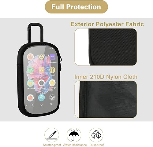 Miniatura 5 de TXEsign Funda de transporte para reproductor de MP3 y MP4 con ventana transparente, funda de transporte de viaje para pantalla táctil de 4 pulgadas,