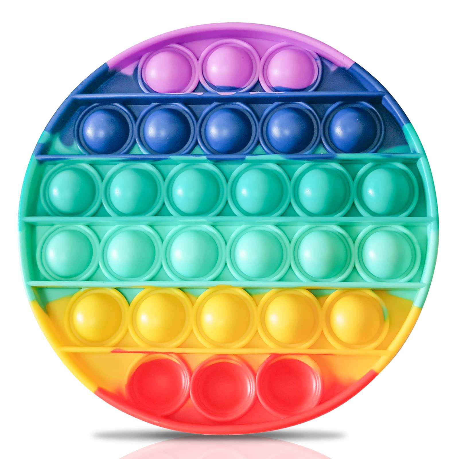 Push Pop Bubble Fidget Sensory Toy Silicone Rainbow Fidget Popper for Kids and Adults Stress and Anxiety Relief Dimple Fidget Toy Safe and Durable Design, WSTT402