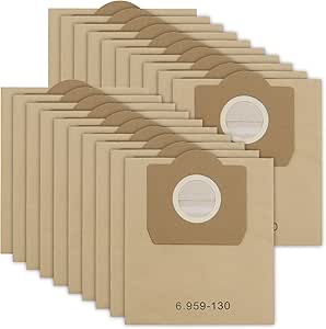20 Staubsaugerbeutel für Kärcher 6.959-130.0 A2201 WD3, Ersatz
