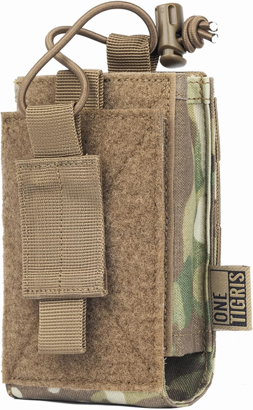 Radio Holster for BaoFeng UV-5R BF-F8HP Nylon MOLLE Pouch for Walkie Talkie Camo, 1 Pack