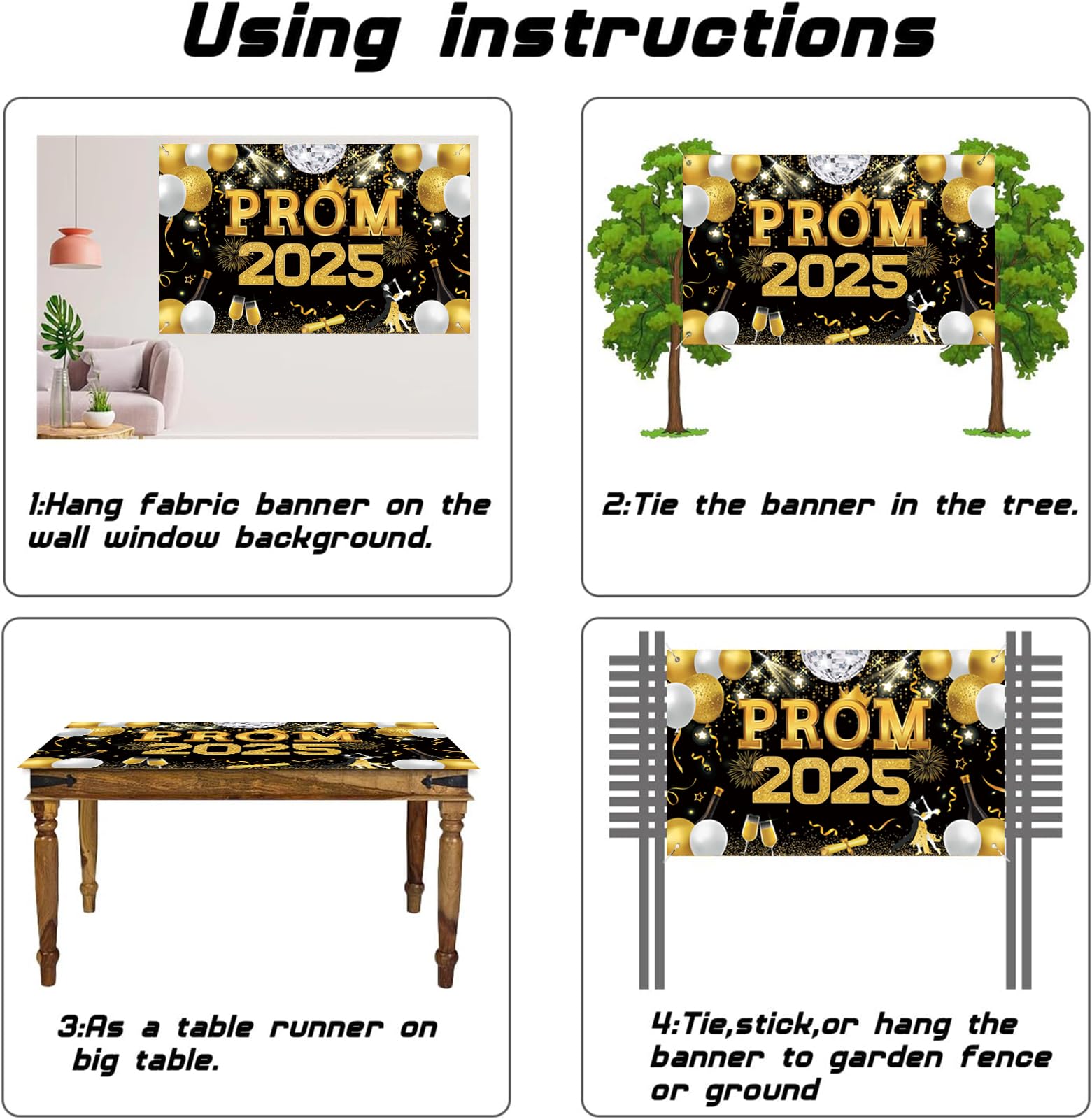 Prom Night Banner Prom Decorations 2026, Large Fabric Class of 2026 Banner - Image 3