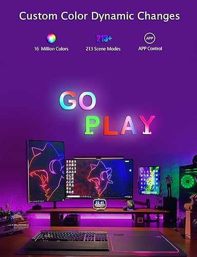 Miniatura 7 de selfila Light Up Letters LED Letter - Letters Custom Splicing Colorful Glitter Alphabet Music Sync Changing LED Letters Backlight Creative