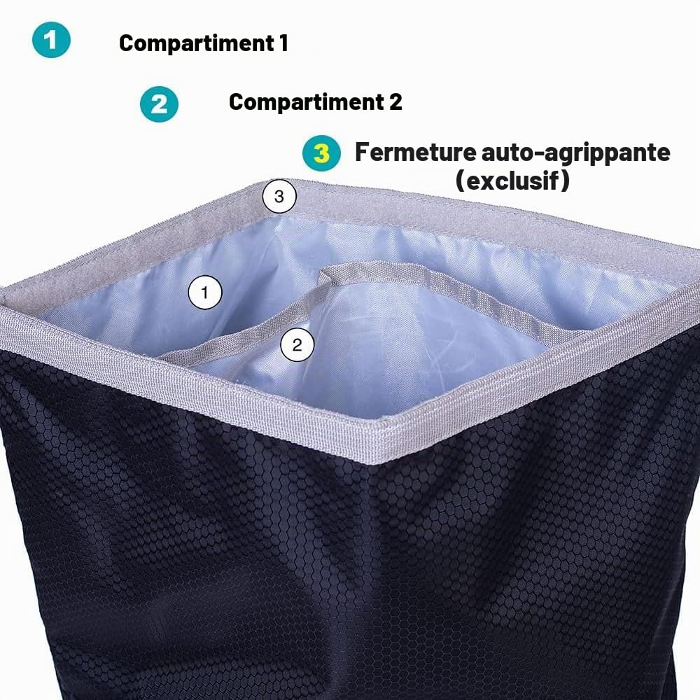 Retournez l'image pour zoomer Sac de voyage et transport de croquettes pour chien, 42 tasses de 10 L, poche avant et bandoulière